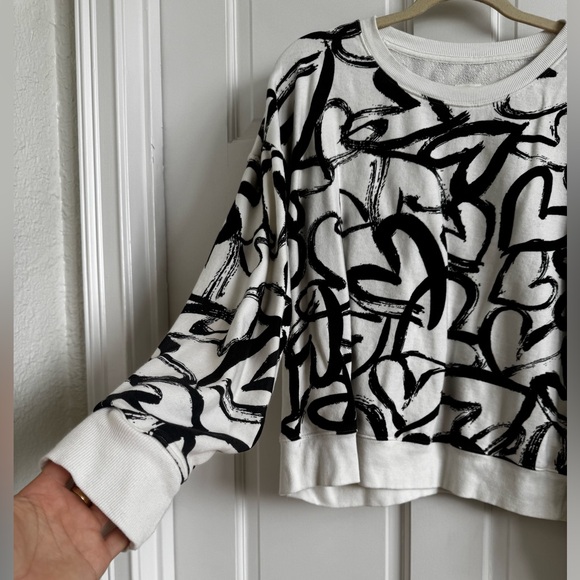 Anthropologie Maeve Heart Printed Sweater - Picture 7 of 8